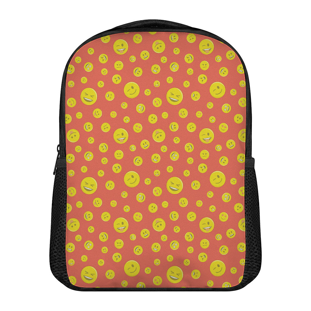 Happy Emoji Pattern Print Casual Backpack