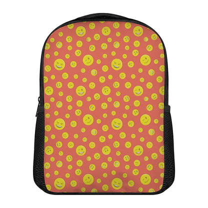 Happy Emoji Pattern Print Casual Backpack
