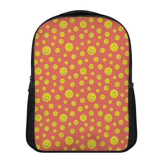 Happy Emoji Pattern Print Casual Backpack
