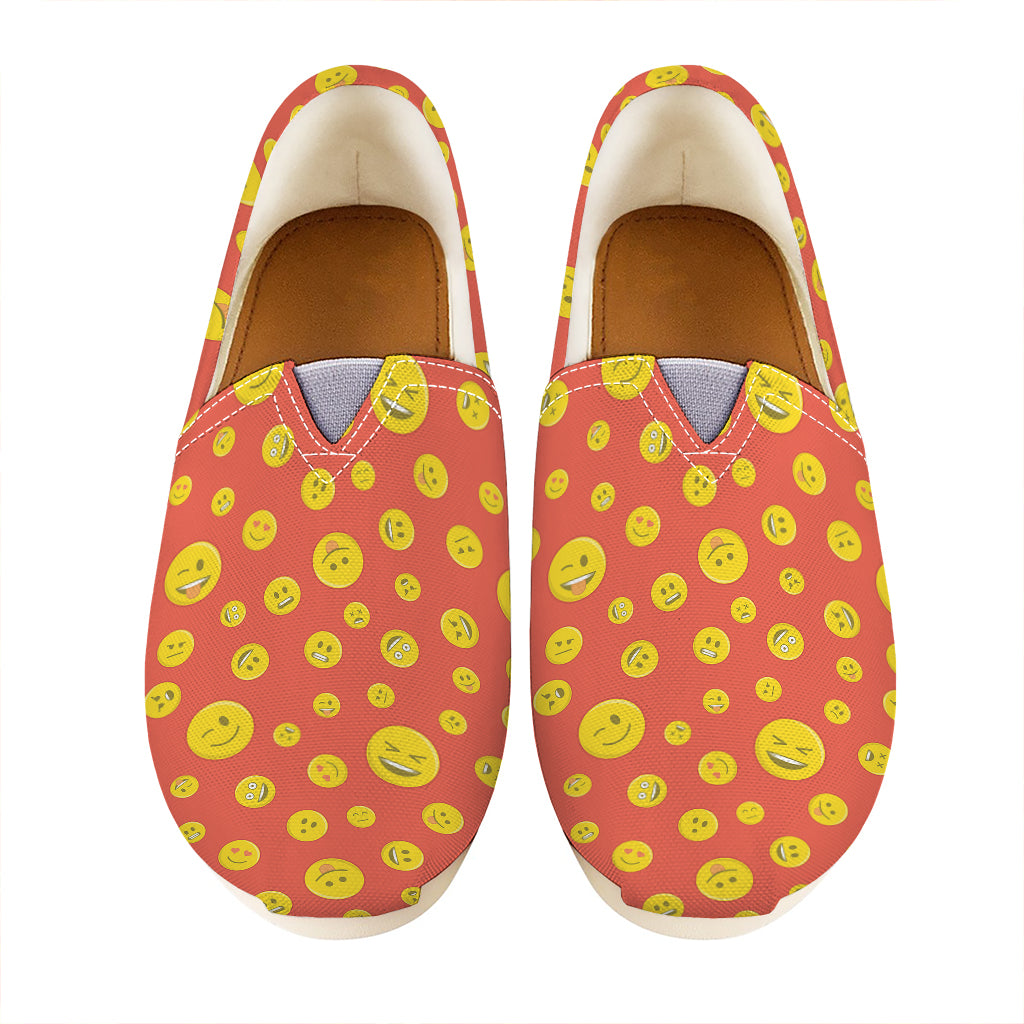 Happy Emoji Pattern Print Casual Shoes