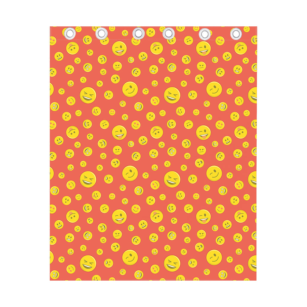 Happy Emoji Pattern Print Curtain