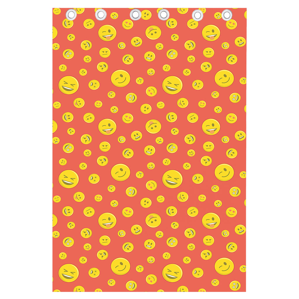 Happy Emoji Pattern Print Curtain