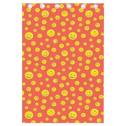 Happy Emoji Pattern Print Curtain