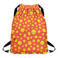 Happy Emoji Pattern Print Drawstring Backpack