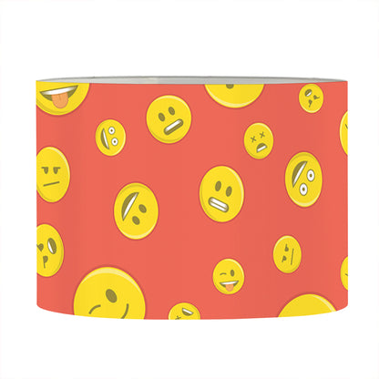 Happy Emoji Pattern Print Drum Lamp Shade