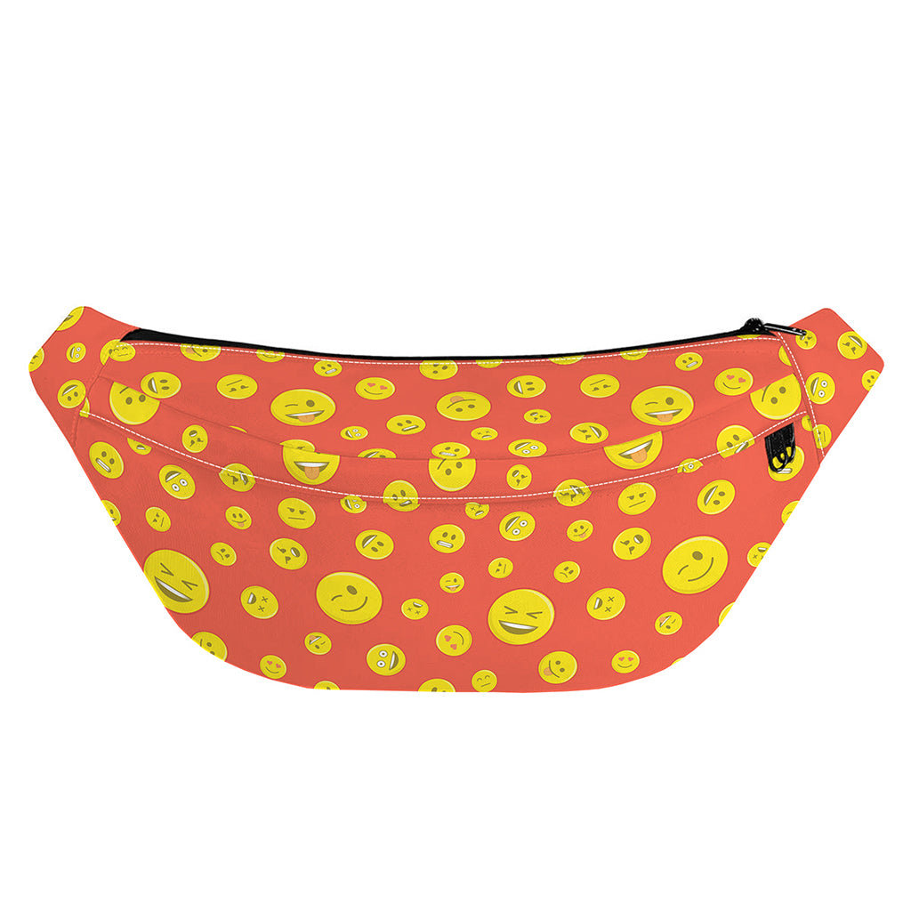 Happy Emoji Pattern Print Fanny Pack