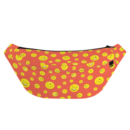 Happy Emoji Pattern Print Fanny Pack