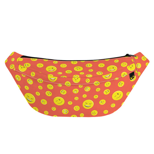 Happy Emoji Pattern Print Fanny Pack