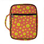 Happy Emoji Pattern Print Front Pocket Bible Bag