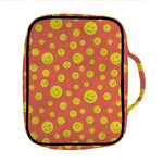 Happy Emoji Pattern Print Front Pocket Bible Bag