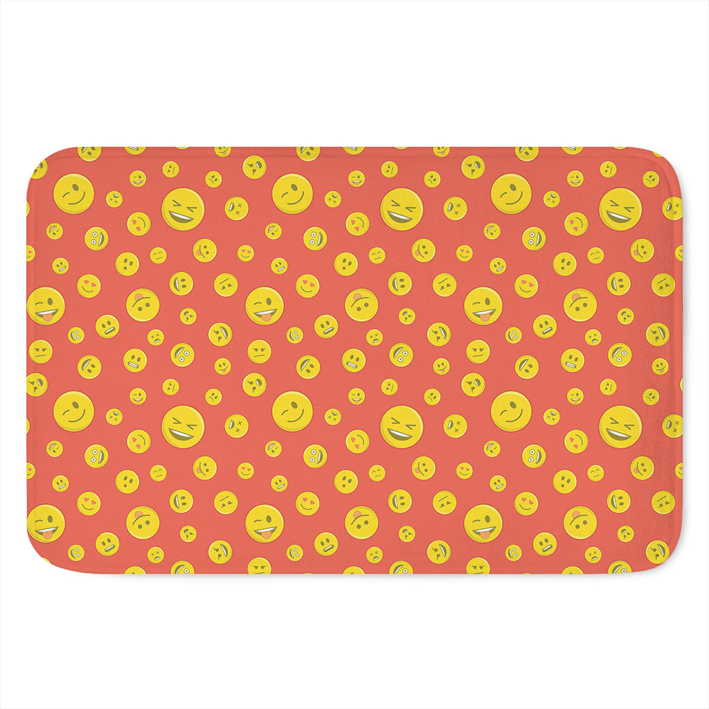 Happy Emoji Pattern Print Indoor Door Mat