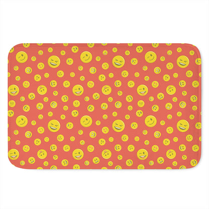 Happy Emoji Pattern Print Indoor Door Mat