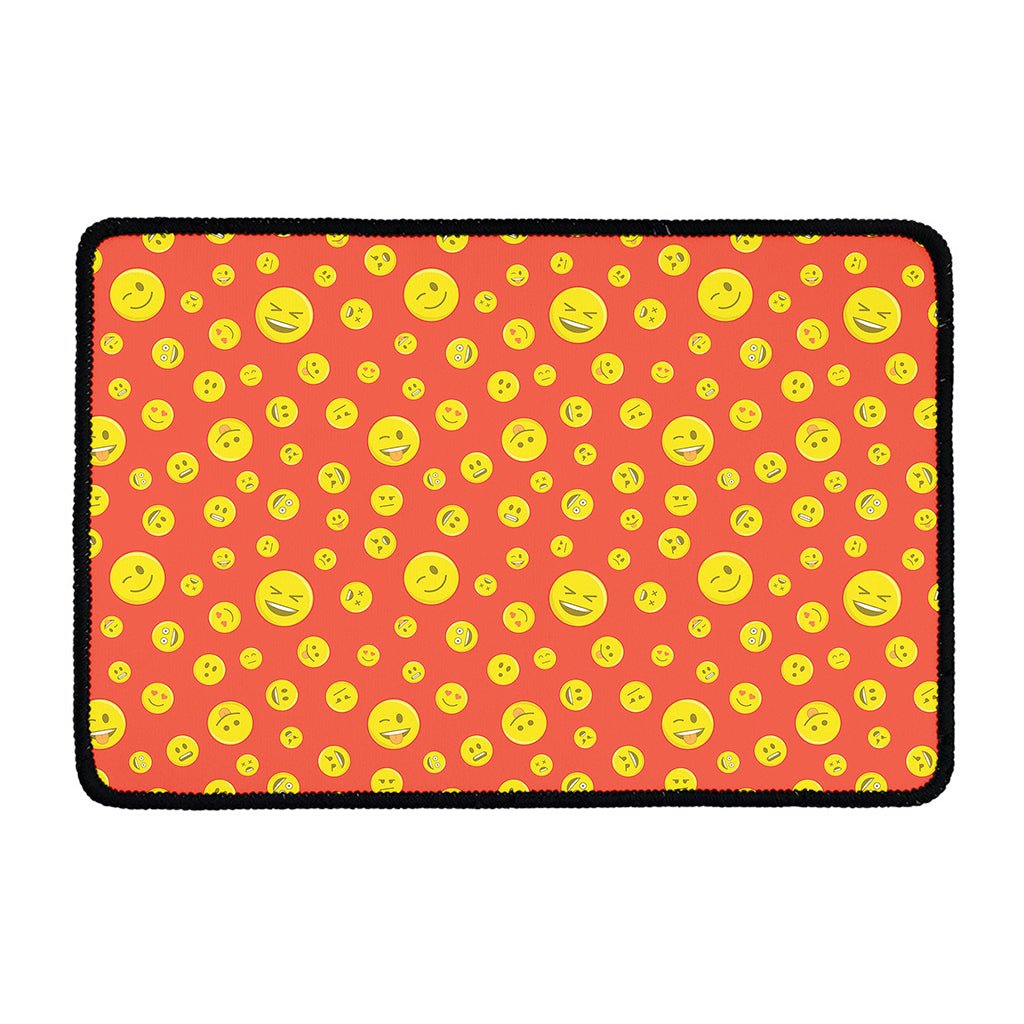 Happy Emoji Pattern Print Kitchen Mat