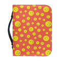 Happy Emoji Pattern Print Leather Bible Cover