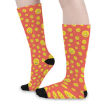 Happy Emoji Pattern Print Long Socks