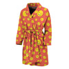 Happy Emoji Pattern Print Men's Bathrobe