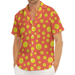 Happy Emoji Pattern Print Men's Deep V-Neck Shirt