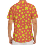 Happy Emoji Pattern Print Men's Deep V-Neck Shirt