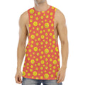 Happy Emoji Pattern Print Men's Muscle Tank Top
