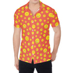 Happy Emoji Pattern Print Men's Shirt