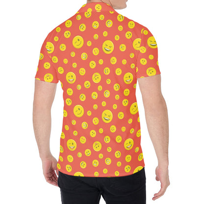 Happy Emoji Pattern Print Men's Shirt