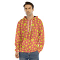 Happy Emoji Pattern Print Men's Velvet Pullover Hoodie