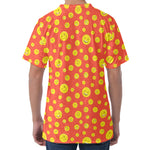Happy Emoji Pattern Print Men's Velvet T-Shirt