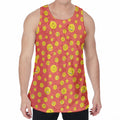 Happy Emoji Pattern Print Men's Velvet Tank Top