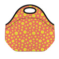 Happy Emoji Pattern Print Neoprene Lunch Bag