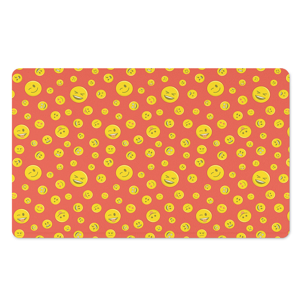 Happy Emoji Pattern Print Polyester Doormat
