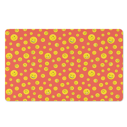 Happy Emoji Pattern Print Polyester Doormat
