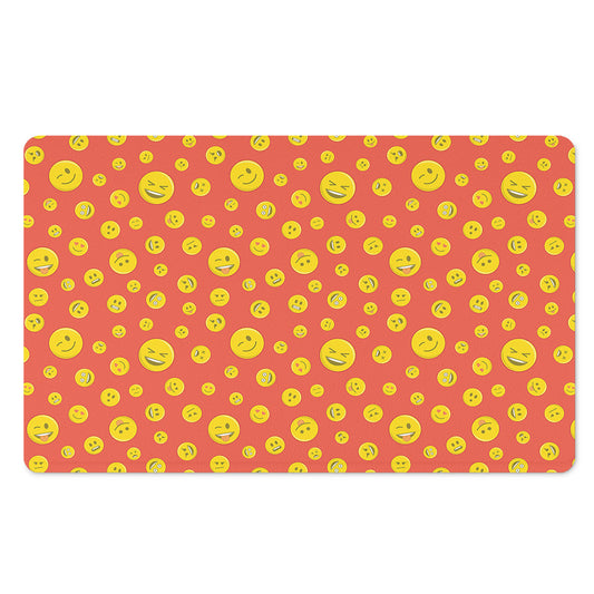 Happy Emoji Pattern Print Polyester Doormat