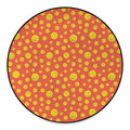 Happy Emoji Pattern Print Round Floor Mat