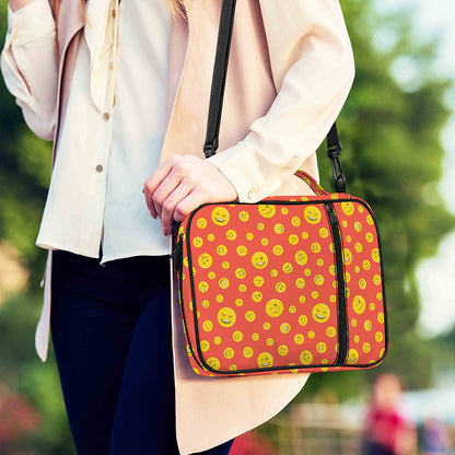 Happy Emoji Pattern Print Shoulder Strap Bible Bag