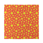 Happy Emoji Pattern Print Silk Bandana