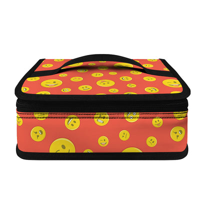 Happy Emoji Pattern Print Small Lunch Bag