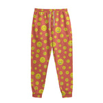 Happy Emoji Pattern Print Sweatpants