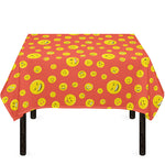 Happy Emoji Pattern Print Tablecloth