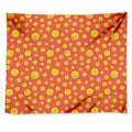 Happy Emoji Pattern Print Tapestry
