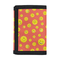 Happy Emoji Pattern Print Trifold Wallet