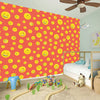 Happy Emoji Pattern Print Wall Sticker