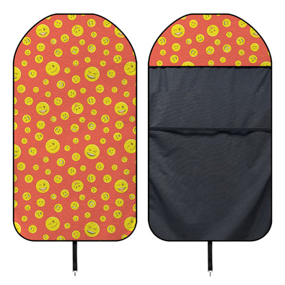 Happy Emoji Pattern Print Waterproof Car Seat Cover