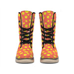Happy Emoji Pattern Print Winter Boots