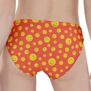 Happy Emoji Pattern Print Women's Panties