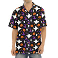 Happy Halloween Ghost Pattern Print Aloha Shirt
