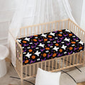 Happy Halloween Ghost Pattern Print Baby Crib Sheet