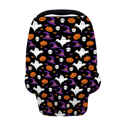 Happy Halloween Ghost Pattern Print Baby Seat Cover