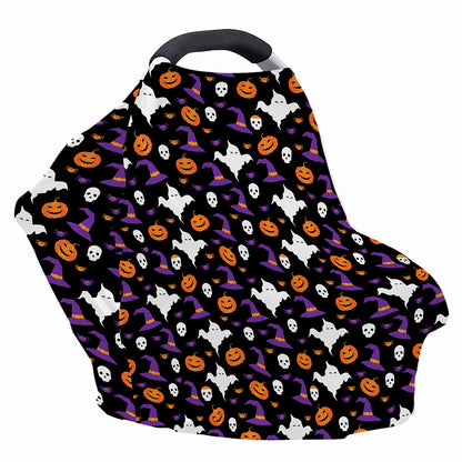 Happy Halloween Ghost Pattern Print Baby Seat Cover