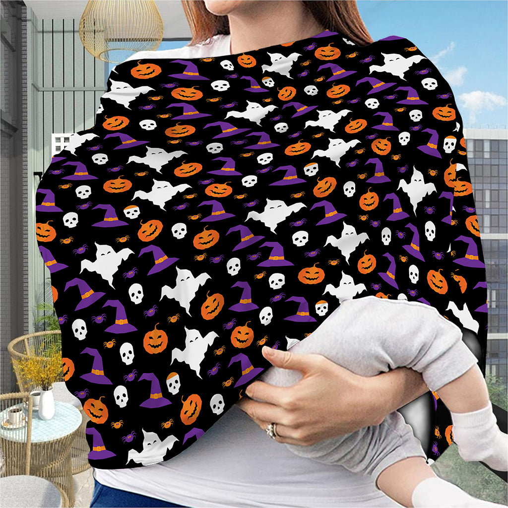 Happy Halloween Ghost Pattern Print Baby Seat Cover
