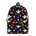 Happy Halloween Ghost Pattern Print School Backpack